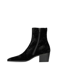 schwarze Chelsea Boots aus Wildleder von Saint Laurent