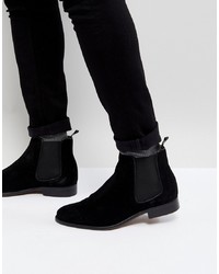 schwarze Chelsea Boots aus Wildleder von WALK LONDON