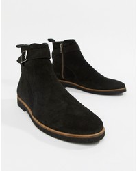 schwarze Chelsea Boots aus Wildleder von WALK LONDON