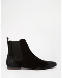 schwarze Chelsea Boots aus Wildleder