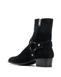 schwarze Chelsea Boots aus Wildleder von Saint Laurent