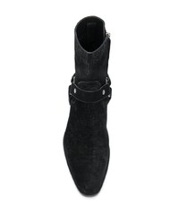 schwarze Chelsea Boots aus Wildleder von Saint Laurent