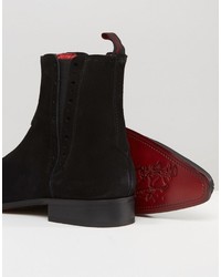 schwarze Chelsea Boots aus Wildleder von Jeffery West