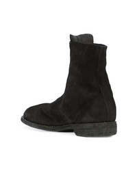 schwarze Chelsea Boots aus Wildleder von Guidi