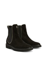 schwarze Chelsea Boots aus Wildleder von Giuseppe Zanotti