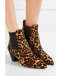 schwarze Chelsea Boots mit Leopardenmuster von Marc Jacobs