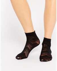 schwarze Socken mit Chevron-Muster von Gipsy