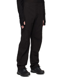 schwarze Chinohose aus Seersucker von Post Archive Faction PAF