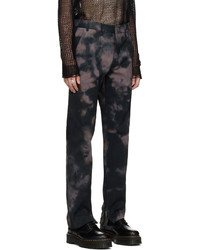 schwarze Mit Batikmuster Chinohose von Song For The Mute