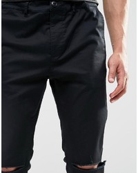 schwarze Chinohose von Asos