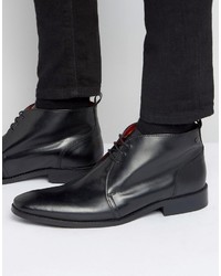 schwarze Chukka-Stiefel aus Leder von Base London