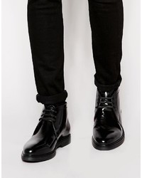schwarze Chukka-Stiefel aus Leder von Base London