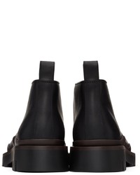 schwarze Chukka-Stiefel aus Leder von Bottega Veneta