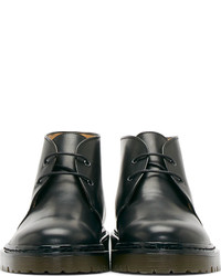 schwarze Chukka-Stiefel aus Leder von A.P.C.