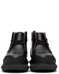 schwarze Chukka-Stiefel aus Leder von Sacai