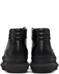 schwarze Chukka-Stiefel aus Leder von Sacai