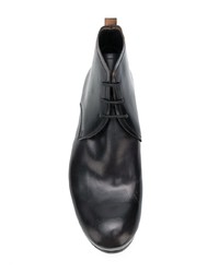 schwarze Chukka-Stiefel aus Leder von Dimissianos & Miller