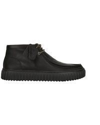 schwarze Chukka-Stiefel aus Leder von Clarks