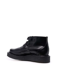 schwarze Chukka-Stiefel aus Leder von Comme Des Garcons Homme Plus