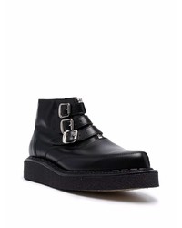 schwarze Chukka-Stiefel aus Leder von Comme Des Garcons Homme Plus