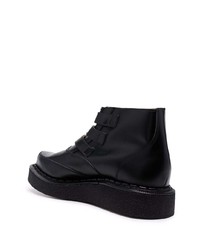 schwarze Chukka-Stiefel aus Leder von Comme Des Garcons Homme Plus