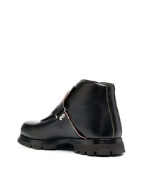 schwarze Chukka-Stiefel aus Leder von Jil Sander