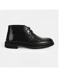 schwarze Chukka-Stiefel aus Leder von Desa