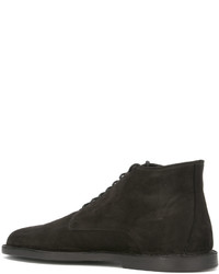 schwarze Chukka-Stiefel aus Leder von Ann Demeulemeester