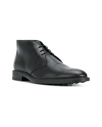 schwarze Chukka-Stiefel aus Leder von Tod's