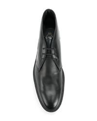 schwarze Chukka-Stiefel aus Leder von Tod's