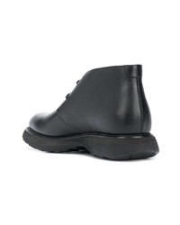 schwarze Chukka-Stiefel aus Leder von Salvatore Ferragamo