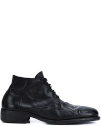 schwarze Chukka-Stiefel aus Leder von Guidi