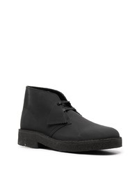 schwarze Chukka-Stiefel aus Leder von Clarks Originals