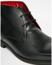 schwarze Chukka-Stiefel aus Leder von Base London