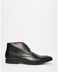 schwarze Chukka-Stiefel aus Leder von Base London