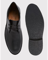 schwarze Chukka-Stiefel aus Leder von Selected