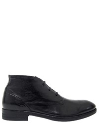 schwarze Chukka-Stiefel aus Leder von Hudson London