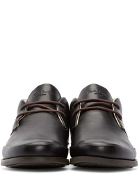 schwarze Chukka-Stiefel aus Leder von Paul Smith