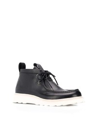 schwarze Chukka-Stiefel aus Leder von Bottega Veneta