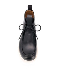 schwarze Chukka-Stiefel aus Leder von Bottega Veneta