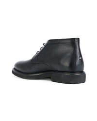 schwarze Chukka-Stiefel aus Leder von Tommy Hilfiger