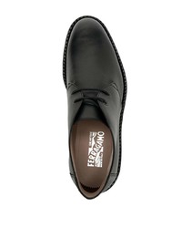 schwarze Chukka-Stiefel aus Leder von Salvatore Ferragamo