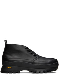 schwarze Chukka-Stiefel aus Leder von LE17SEPTEMBRE