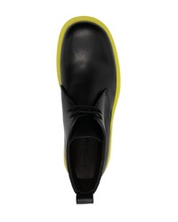 schwarze Chukka-Stiefel aus Leder von Bottega Veneta
