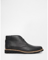 schwarze Chukka-Stiefel aus Leder von Original Penguin