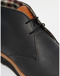 schwarze Chukka-Stiefel aus Leder von Original Penguin