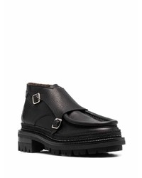 schwarze Chukka-Stiefel aus Leder von DSQUARED2