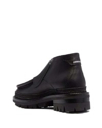 schwarze Chukka-Stiefel aus Leder von DSQUARED2