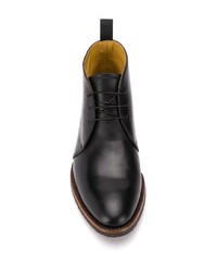 schwarze Chukka-Stiefel aus Leder von Scarosso