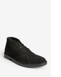 schwarze Chukka-Stiefel aus Leder von next